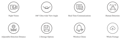 Wireless Doorbell Camera With Wireless Chime